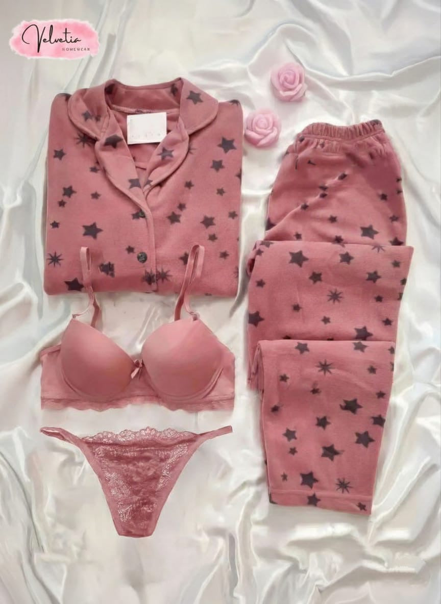 بيجامة شتوية مقاس واحد 7077